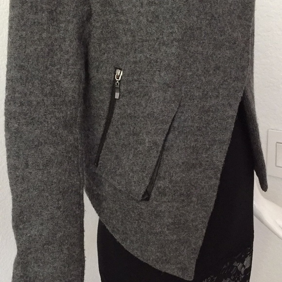 Katherine Barclay gray wool asymmetrical Jacket - Picture 4 of 7